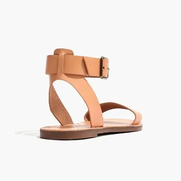MADEWELL The Boardwalk Tan Leather Ankle Strap Sandal Women’s Size 8 - Picture 2 of 13